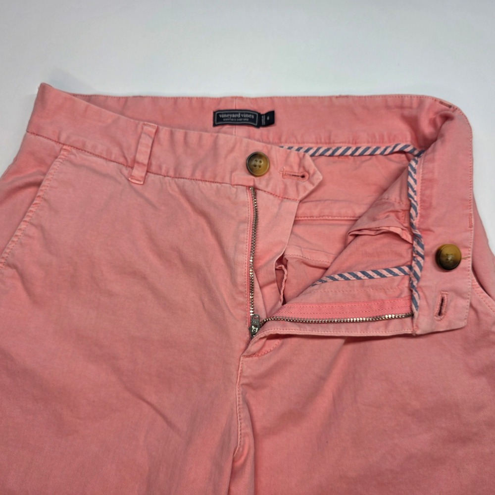 Vineyard Vines Womens Pink Stretch Cotton Chino Pants Size 6 2P001461